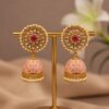 Meenakari Jhumka stylish brass jewelry design