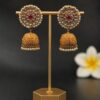 Meenakari Jhumka stylish brass jewelry design