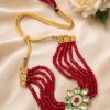 Kundan Meena Necklace stylish brass jewelry design