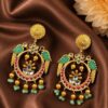 Gold Plated Parrot Earring Charming Style for Beautiful Look 4 Gold Plated Parrot Earring stylish brass jewelry design