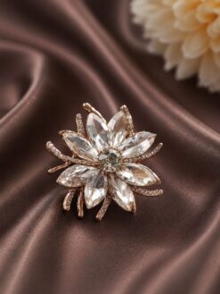 Floral AD Ring stylish brass jewelry design