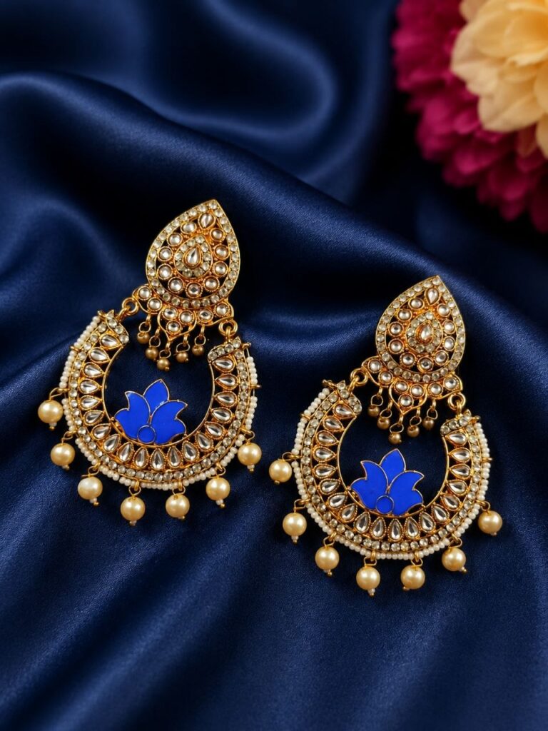 Kundan Meenakari Earring Exquisite Design for Traditional Wear