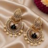 Kundan Meenakari Earring stylish brass jewelry design