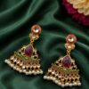 Meenakari Earring stylish brass jewelry design