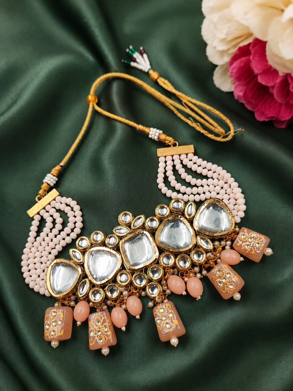 Designer Necklace Premium Style for Stunning Beads Work 1 Designer Necklace stylish brass jewelry design