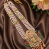 Kundan Meenakari Peacock Necklace stylish brass jewelry design