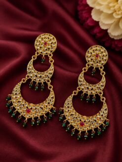 Gold Plated Earring stylish brass jewelry design