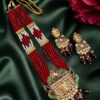 Kundan Meenakari Ganesha Necklace Exquisite Traditional Design for Stylish Look 4 Kundan Meenakari Ganesha Necklace stylish brass jewelry design