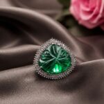 AD Ring Gorgeous Premium Traditional Jewelry for Beautiful Elegant Style - "Green"
