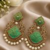 Kundan Meenakari Earring stylish brass jewelry design
