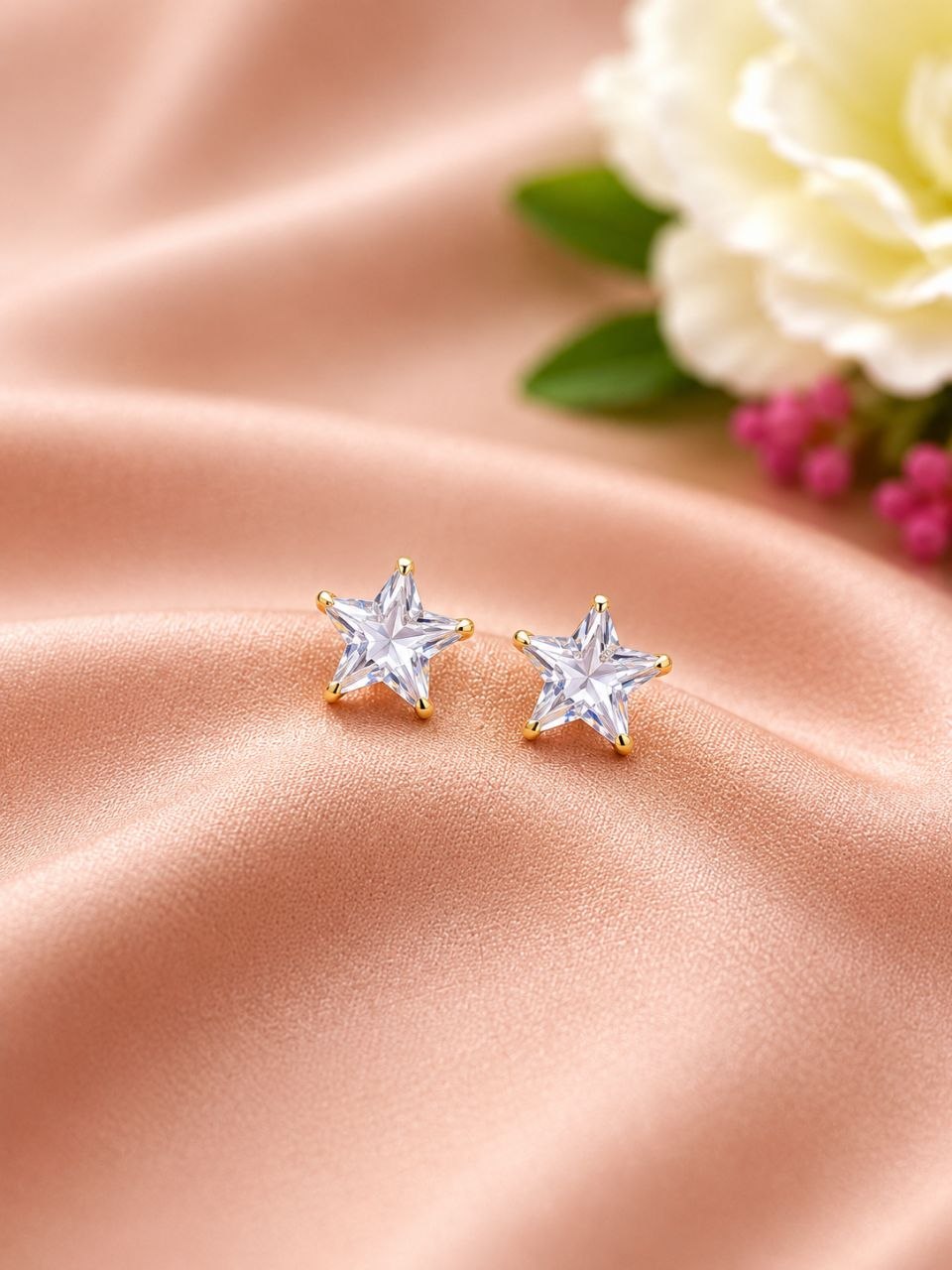 Gold Plated Star Stud Charming Design for Stylish Everyday Wear 1 Gold Plated Star Stud stylish brass jewelry design