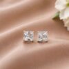 Gold Plated Square Stud Elegant Style for Modern Everyday Fashion 8 Gold Plated Square Stud stylish brass jewelry design