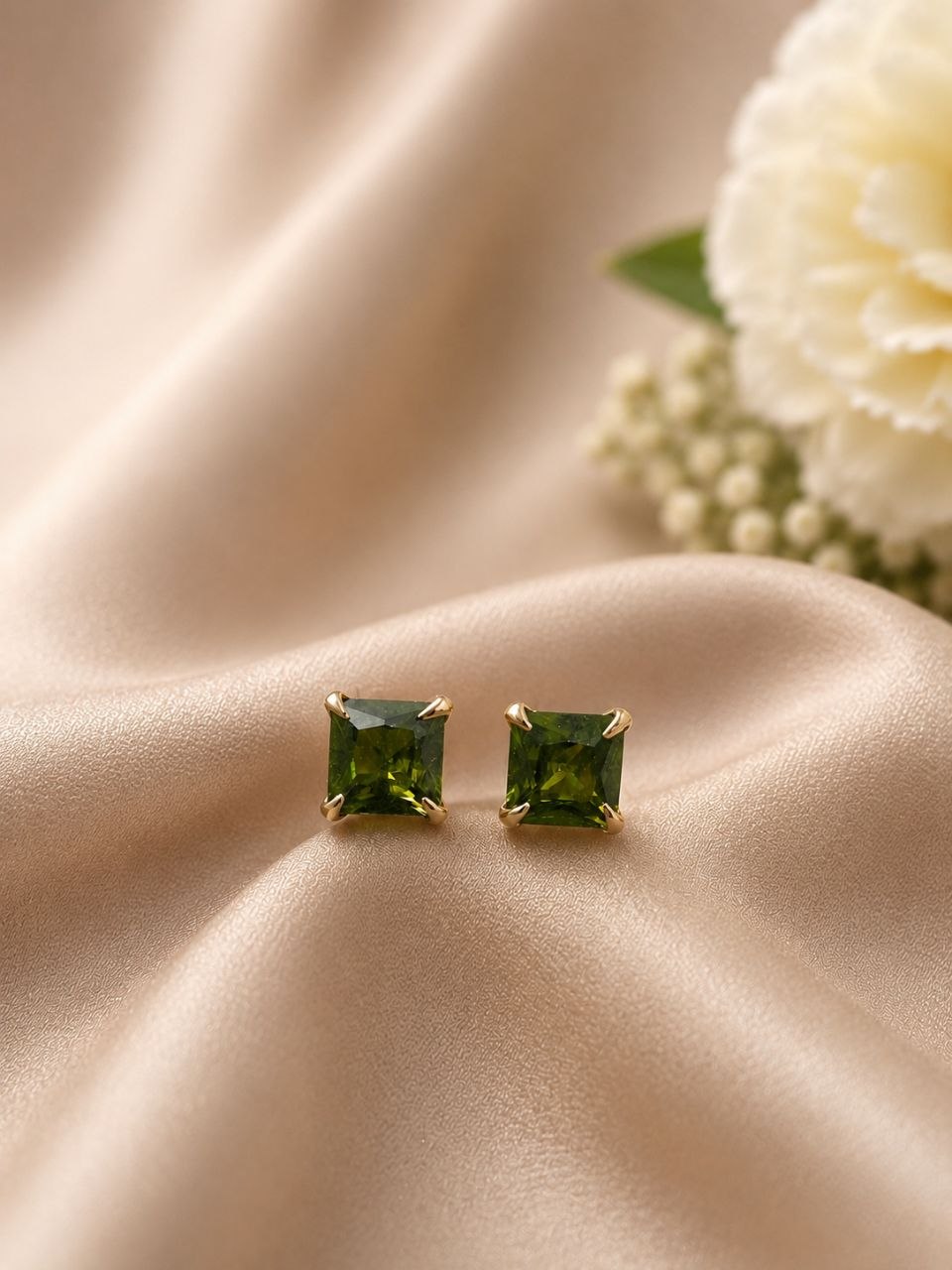 Gold Plated Square Stud Elegant Style for Modern Everyday Fashion 3 Gold Plated Square Stud stylish brass jewelry design