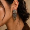 Floral Dangler Earring stylish brass jewelry design