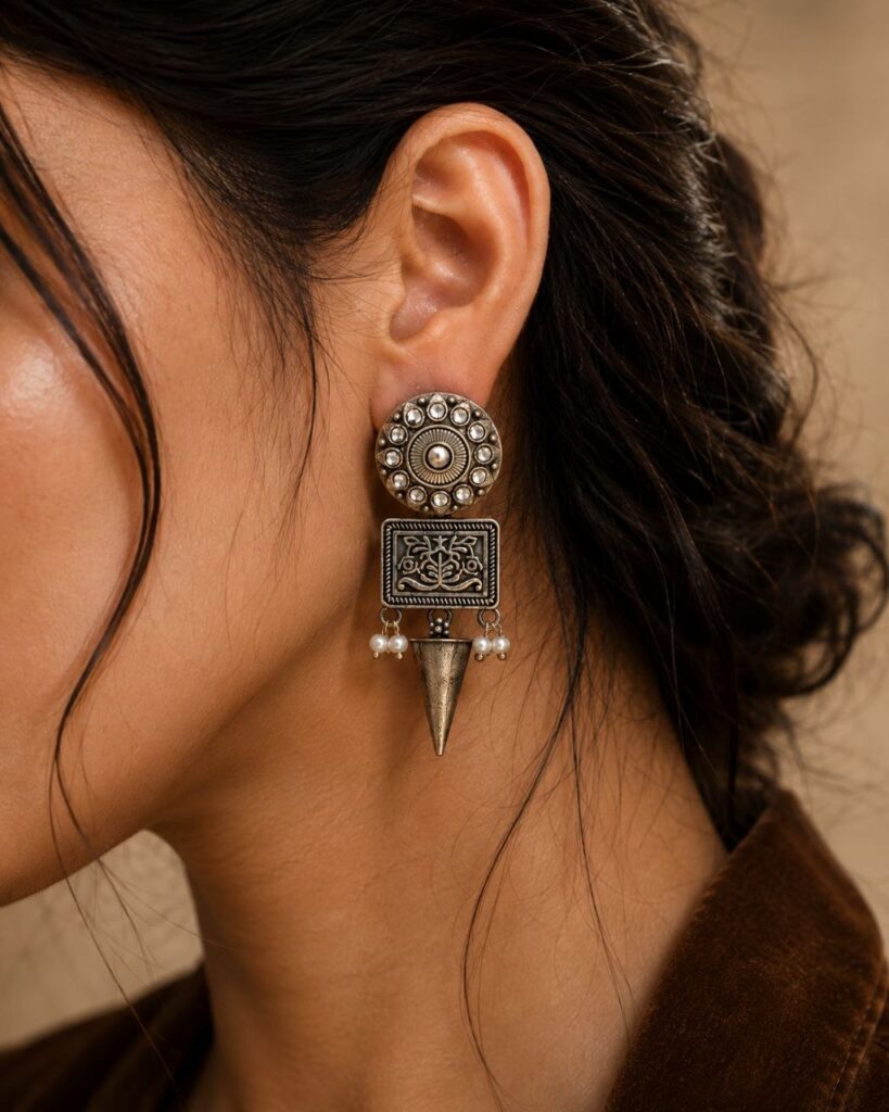 Floral Dangler Earring Gorgeous Premium Jewelry for Stylish Party Wear