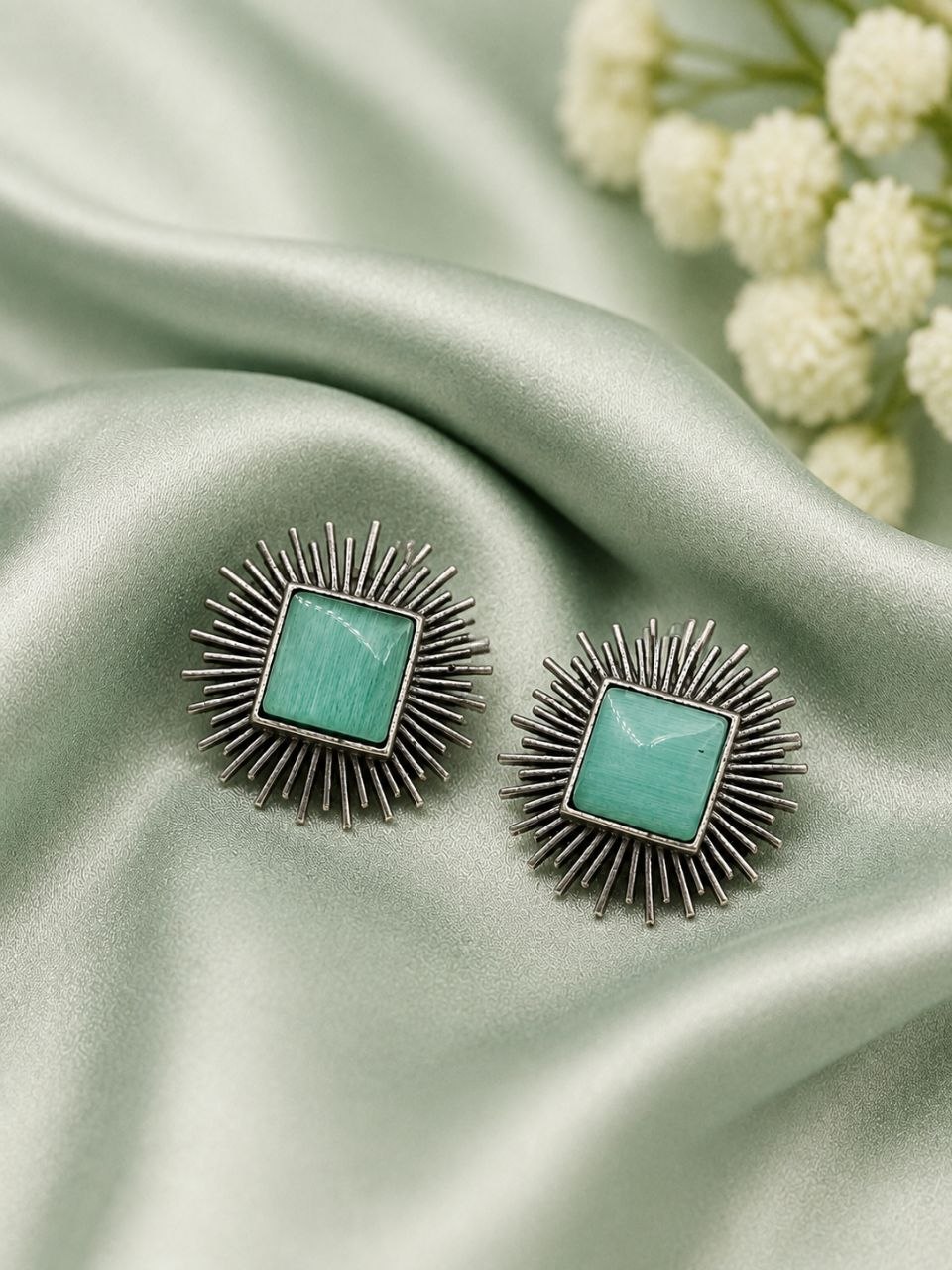 Monalisa Stone Stud Earring Elegant Minimal Design for Beautiful Style 9 Stud Earring stylish brass jewelry design