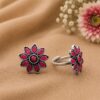 Floral Art Toe Ring Charming Design for Beautiful Traditional Wear 4 Floral Art Toe Ring stylish brass jewelry design