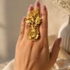 Designer Floral Ring stylish brass jewelry design