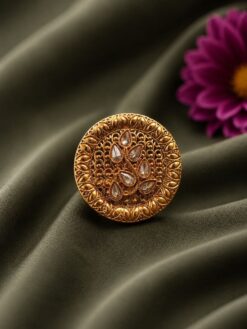 Unique Leaf Ring stylish brass jewelry design