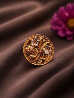 Beautiful Gold Plated Ring stylish brass jewelry design