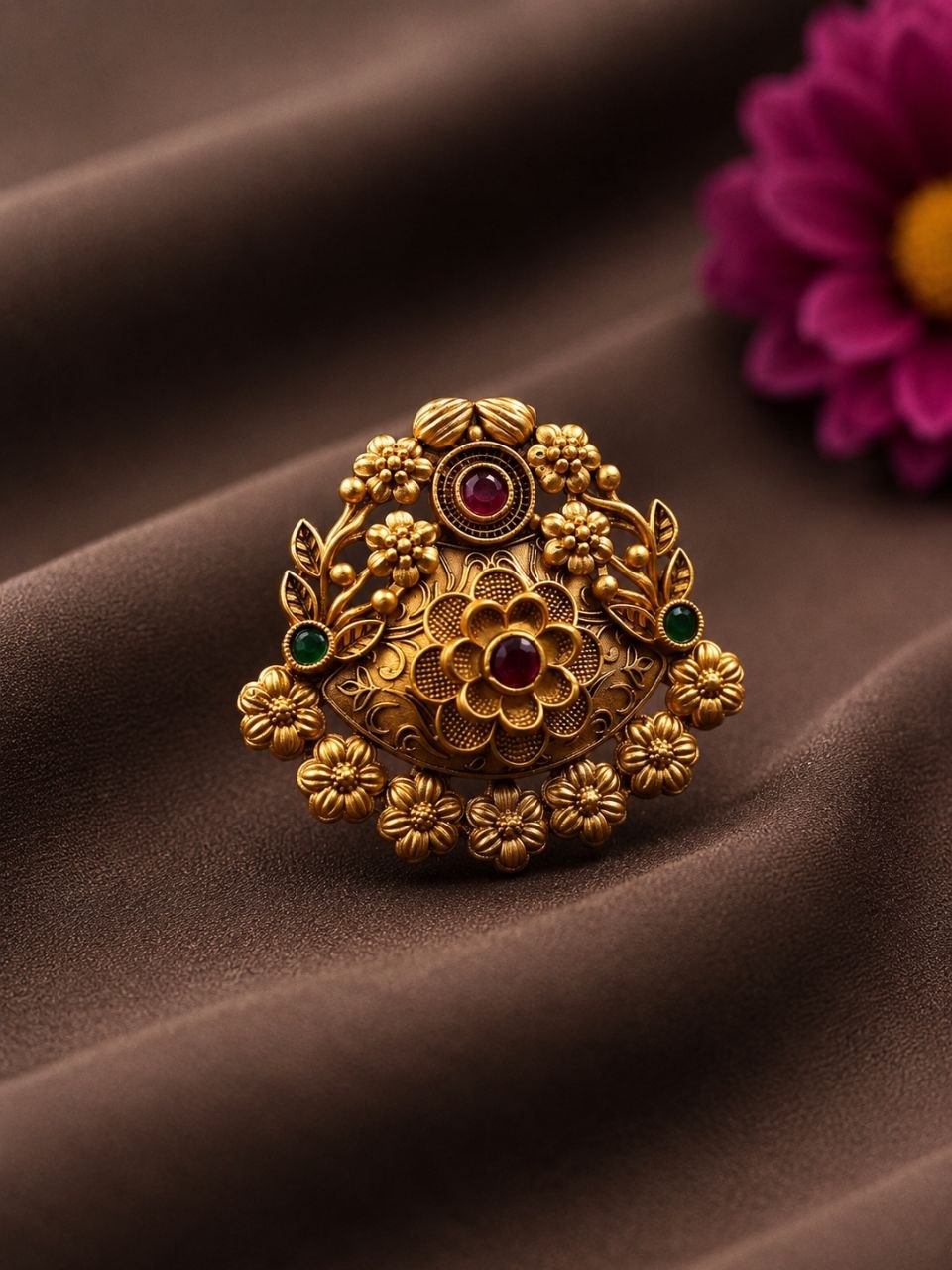 Stylish Flower Ring Elegant Design for Charming Look 1 Stylish Flower Ring stylish brass jewelry design
