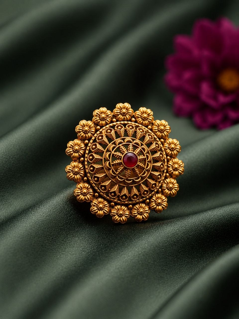 Designer Flower Ring Exquisite Design for Everyday Fashion Wear 1 Designer Flower Ring stylish brass jewelry design