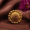 Gold Plated Floral Ring Gorgeous Design for Stunning Everyday Wear 6 Gold Plated Floral Ring stylish brass jewelry design