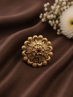 Beautiful Floral Design Ring stylish brass jewelry design