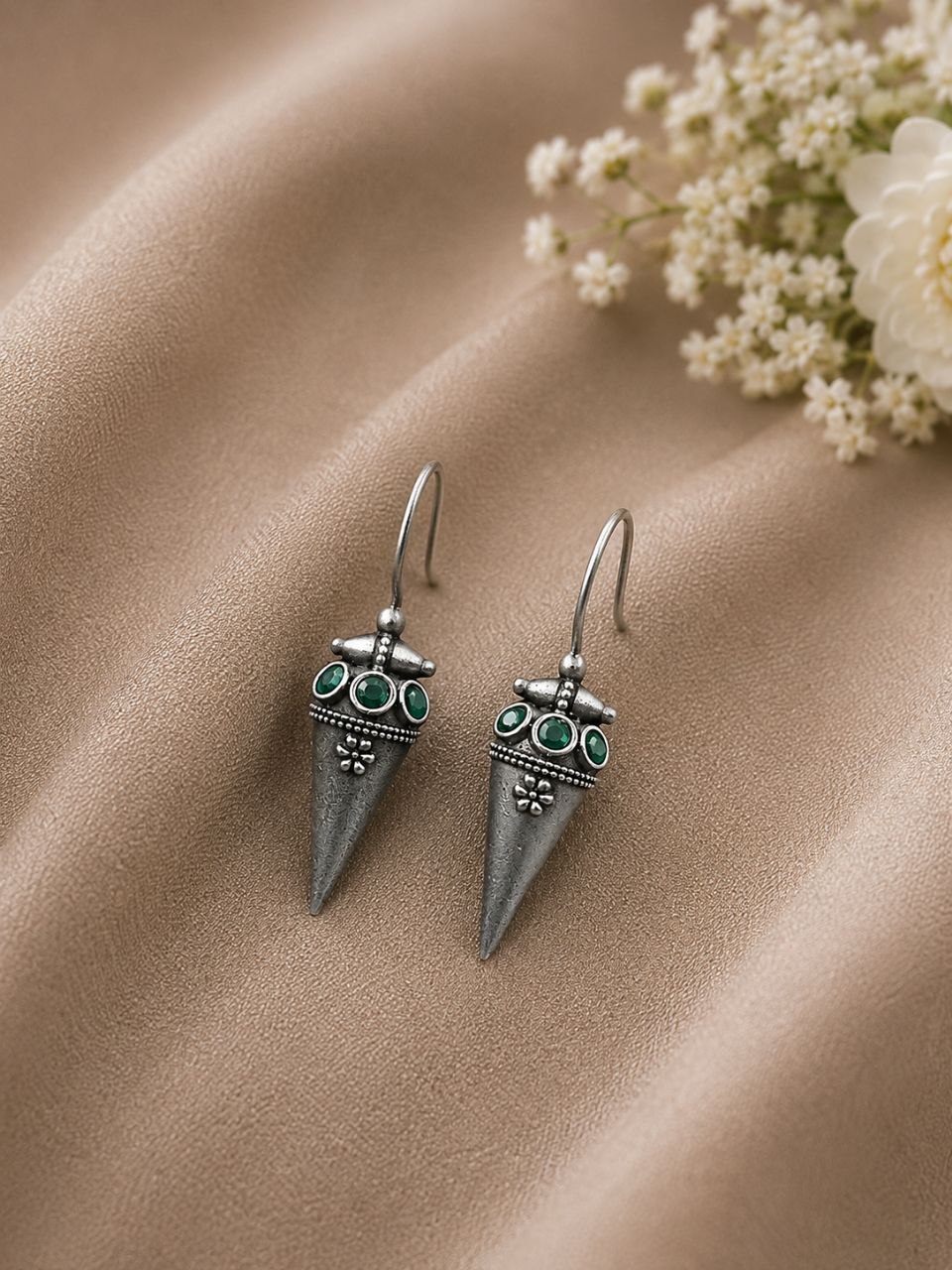 Silver Hook Earring Elegant Design for Stunning Look 1 Silver Hook Earring stylish brass jewelry design