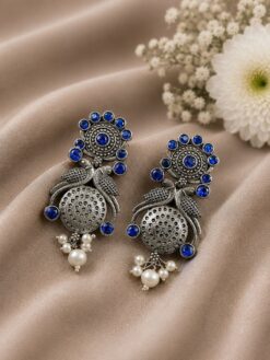 Designer Peacock Earring stylish brass jewelry design