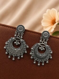 Beautiful Silver Earring stylish brass jewelry design