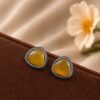 Silver Stud Earring stylish brass jewelry design