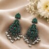 Silver Floral Earring stylish brass jewelry design