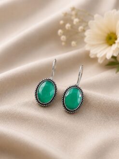 Silver Hook Earring stylish brass jewelry design