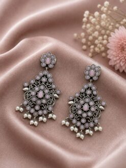 Beautiful Silver Earring stylish brass jewelry design