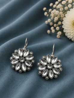 Floral Hook Earring stylish brass jewelry design