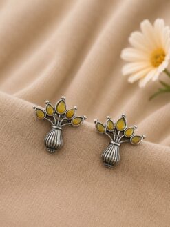 Stud Earring stylish brass jewelry design