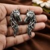 Designer Horse Stud Earring stylish brass jewelry design