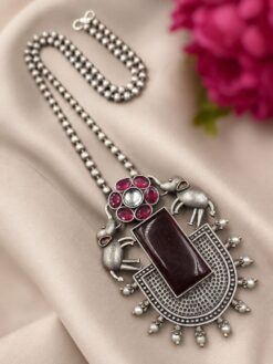 Unique Elephant Necklace stylish brass jewelry design