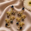 Unique Gold Plated Bird Earring stylish brass jewelry design