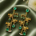 Unique Gold Plated Bird Earring Design for Fashion Jewelry - "MInt"