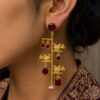 Unique Gold Plated Bird Earring stylish brass jewelry design