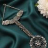Silver Mang Tika stylish brass jewelry design