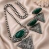 Designer Necklace Set stylish brass jewelry design