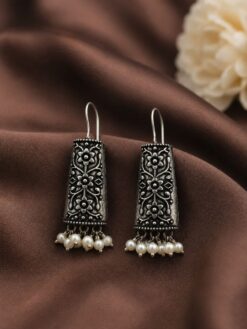 Floral Hook Earring stylish brass jewelry design