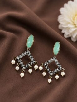 Beautiful Square Earring stylish brass jewelry design