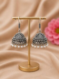 Leaf Jhumka Earring stylish brass jewelry design