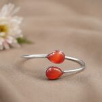 Designer Drop Bangle Premium Design for Party Wear Fashion - Orange