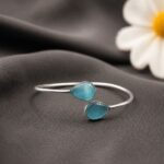 Designer Drop Bangle Premium Design for Party Wear Fashion - "Aqua"