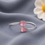 Designer Drop Bangle Premium Design for Party Wear Fashion - ''BabyPink''